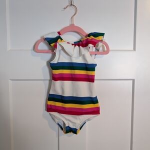 Hanna Andersson Rainbow Striped Swimsuit